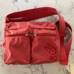 Medium Mandarina Duck MD20 cross body bag, Mitrix fabric, iridescent red
